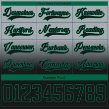 Laden Sie das Bild in den Galerie-Viewer, Custom Gray Black-Kelly Green Fade Fashion Hockey Lace Neck Jersey
