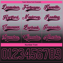 Laden Sie das Bild in den Galerie-Viewer, Custom Gray Black-Pink Fade Fashion Hockey Lace Neck Jersey
