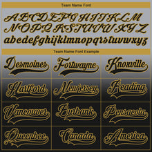 Laden Sie das Bild in den Galerie-Viewer, Custom Gray Black-Old Gold Fade Fashion Hockey Lace Neck Jersey
