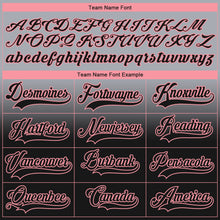 Laden Sie das Bild in den Galerie-Viewer, Custom Gray Black-Medium Pink Fade Fashion Hockey Lace Neck Jersey
