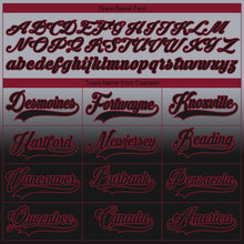 Laden Sie das Bild in den Galerie-Viewer, Custom Gray Black-Crimson Fade Fashion Hockey Lace Neck Jersey
