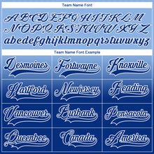 Laden Sie das Bild in den Galerie-Viewer, Custom Light Blue Royal-White Fade Fashion Hockey Lace Neck Jersey
