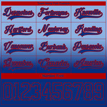 Laden Sie das Bild in den Galerie-Viewer, Custom Light Blue Royal-Red Fade Fashion Hockey Lace Neck Jersey
