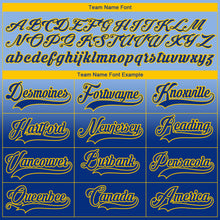 Laden Sie das Bild in den Galerie-Viewer, Custom Light Blue Royal-Yellow Fade Fashion Hockey Lace Neck Jersey
