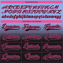 Laden Sie das Bild in den Galerie-Viewer, Custom Light Blue Black-Pink Fade Fashion Hockey Lace Neck Jersey
