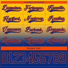 Charger l'image dans la galerie, Custom Yellow Royal-Orange Fade Fashion Hockey Lace Neck Jersey
