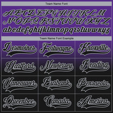 Charger l'image dans la galerie, Custom Purple Black-Gray Fade Fashion Hockey Lace Neck Jersey
