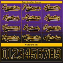 Charger l'image dans la galerie, Custom Purple Black-Yellow Fade Fashion Hockey Lace Neck Jersey

