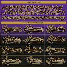 Charger l'image dans la galerie, Custom Purple Black-Old Gold Fade Fashion Hockey Lace Neck Jersey
