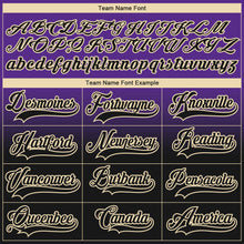 Charger l'image dans la galerie, Custom Purple Black-Cream Fade Fashion Hockey Lace Neck Jersey
