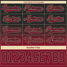 Charger l'image dans la galerie, Custom Black Crimson-Cream Fade Fashion Hockey Lace Neck Jersey
