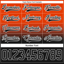 Charger l'image dans la galerie, Custom Orange Black-White Fade Fashion Hockey Lace Neck Jersey
