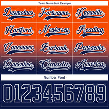 Charger l'image dans la galerie, Custom Orange Navy-White Fade Fashion Hockey Lace Neck Jersey
