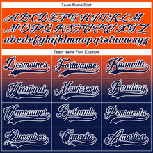 Charger l'image dans la galerie, Custom Orange Navy-White Fade Fashion Hockey Lace Neck Jersey
