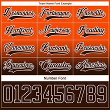 Charger l'image dans la galerie, Custom Orange Brown-White Fade Fashion Hockey Lace Neck Jersey
