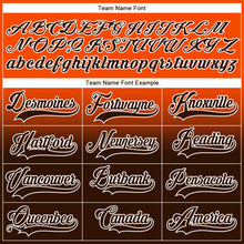 Charger l'image dans la galerie, Custom Orange Brown-White Fade Fashion Hockey Lace Neck Jersey
