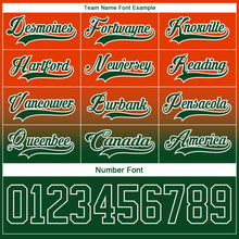 Charger l'image dans la galerie, Custom Orange Green-White Fade Fashion Hockey Lace Neck Jersey
