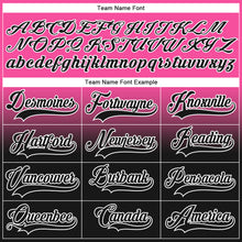 Charger l'image dans la galerie, Custom Pink Black-White Fade Fashion Hockey Lace Neck Jersey
