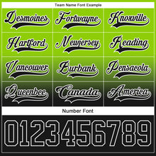 Charger l'image dans la galerie, Custom Neon Green Black-White Fade Fashion Hockey Lace Neck Jersey
