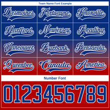 Charger l'image dans la galerie, Custom Royal Red-White Fade Fashion Hockey Lace Neck Jersey
