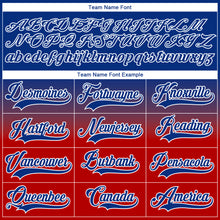 Charger l'image dans la galerie, Custom Royal Red-White Fade Fashion Hockey Lace Neck Jersey
