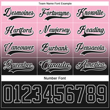 Charger l'image dans la galerie, Custom Light Pink Black-White Fade Fashion Hockey Lace Neck Jersey
