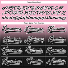 Charger l'image dans la galerie, Custom Light Pink Black-White Fade Fashion Hockey Lace Neck Jersey
