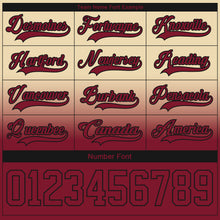 Charger l'image dans la galerie, Custom Cream Crimson-Black Fade Fashion Hockey Lace Neck Jersey
