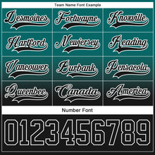 Charger l'image dans la galerie, Custom Teal Black-White Fade Fashion Hockey Lace Neck Jersey
