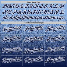 Charger l'image dans la galerie, Custom Light Blue Navy-White Fade Fashion Speckle Authentic Baseball Jersey
