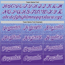 Charger l'image dans la galerie, Custom Light Blue Purple-White Fade Fashion Speckle Authentic Baseball Jersey
