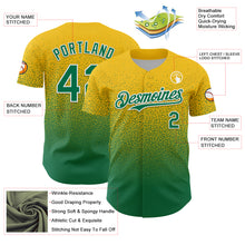 Charger l'image dans la galerie, Custom Yellow Kelly Green-White Fade Fashion Speckle Authentic Baseball Jersey
