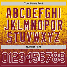 Laden Sie das Bild in den Galerie-Viewer, Custom Yellow Crimson-White Fade Fashion Speckle Authentic Baseball Jersey
