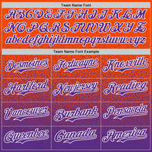 Charger l'image dans la galerie, Custom Orange Purple-White Fade Fashion Speckle Authentic Baseball Jersey
