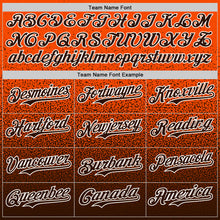 Load image into Gallery viewer, Custom Orange Brown-White Fade Fashion Speckle Authentic Baseball Jersey

