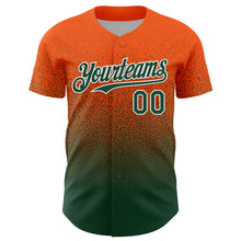 Charger l'image dans la galerie, Custom Orange Green-White Fade Fashion Speckle Authentic Baseball Jersey
