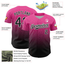 Load image into Gallery viewer, Custom Pink Black-White Fade Fashion Speckle Authentic Baseball Jersey
