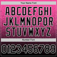 Load image into Gallery viewer, Custom Pink Black-White Fade Fashion Speckle Authentic Baseball Jersey
