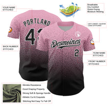 Load image into Gallery viewer, Custom Light Pink Black-White Fade Fashion Speckle Authentic Baseball Jersey
