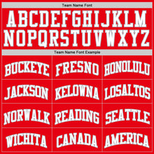 Charger l&#39;image dans la galerie, Custom Fire Red White-Gray Authentic Basketball Jersey
