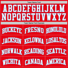 Charger l&#39;image dans la galerie, Custom Fire Red White-Light Blue Authentic Basketball Jersey
