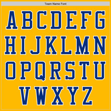 Load image into Gallery viewer, Custom Gold Royal-White Authentic Baseball Jersey
