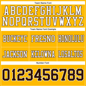 Custom Gold Brown-White Authentic Football Jersey