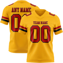 Laden Sie das Bild in den Galerie-Viewer, Custom Gold Red-Black Authentic Football Jersey
