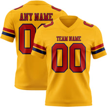 Загрузить изображение в средство просмотра галереи, Custom Gold Red-Navy Authentic Football Jersey
