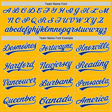 Load image into Gallery viewer, Custom Stitched Gold Royal-White Baseball Pullover Sweatshirt Hoodie
