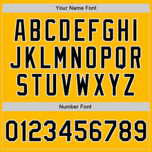 Load image into Gallery viewer, Custom Stitched Gold Black-White Baseball Pullover Sweatshirt Hoodie
