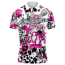 Laden Sie das Bild in den Galerie-Viewer, Custom Graffiti Pattern White-Black 3D Performance Golf Polo Shirt
