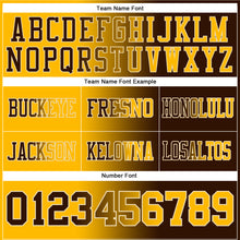 Загрузить изображение в средство просмотра галереи, Custom Brown Gold-Cream Mesh Authentic Gradient Fashion Football Jersey
