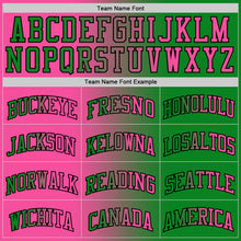 Charger l&#39;image dans la galerie, Custom Grass Green Pink-Black Authentic Gradient Fashion Basketball Jersey
